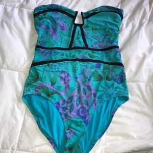 Nanette Lepore Strapless One Piece Bathing Suit